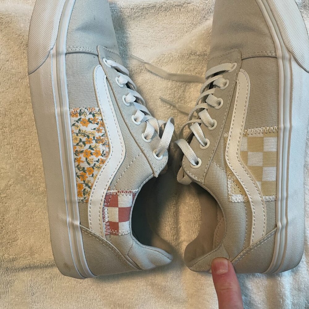 Vans Sneakers Womens Size 11 White Off The Wall 500714 Casual Shoes Skater